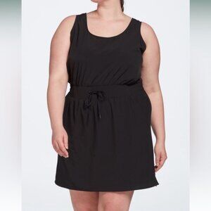 CALIA Women's Double Scoop Performance Dress Black XL